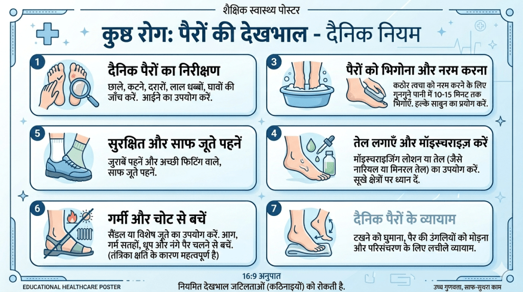 leprosy foot care daily routine