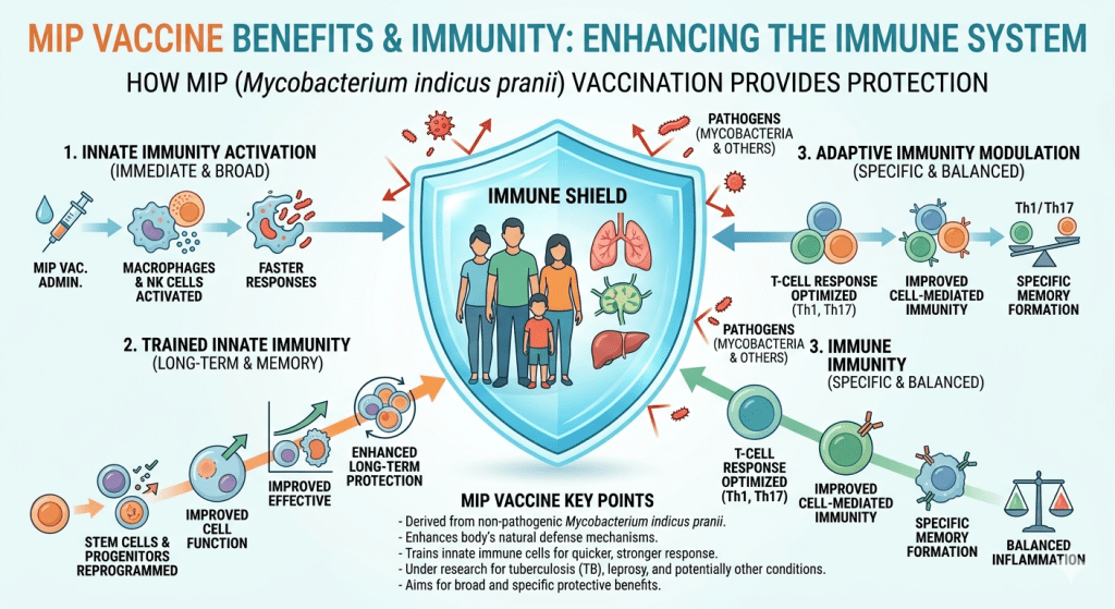 benefits of mip vaccine in improving immunity and reducing leprosy transmission