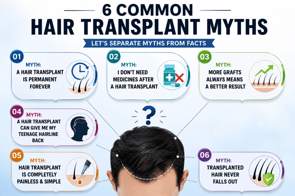 Hair transplant myths and facts explained by dermatologist